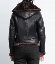 Women's Dark Brown B3 Bomber Shearling Leather Jacket