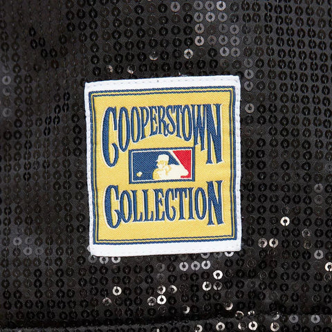 Women's Black Los Angeles Dodgers Sequin Varsity Jacket