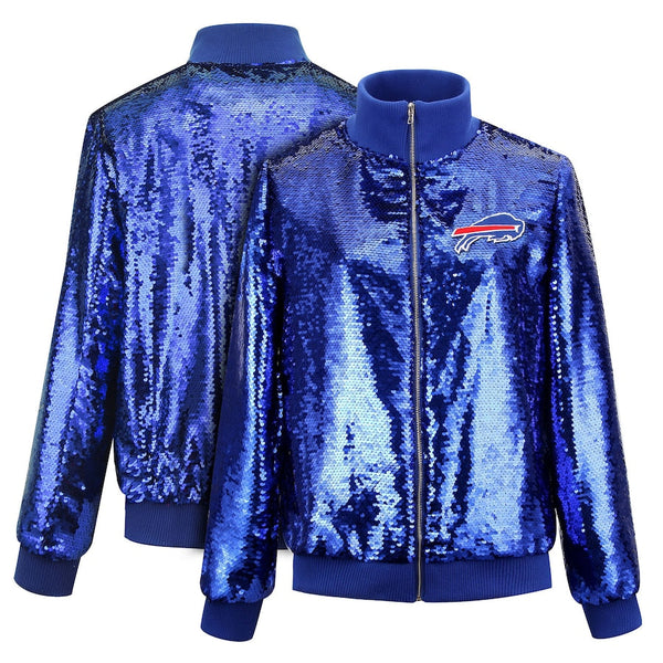 Buffalo Bills Cuce Team Sequin Bomber Jacket