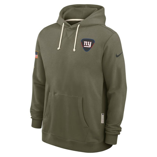 New York Giants Olive 2025 Salute to Service Sideline Hoodie