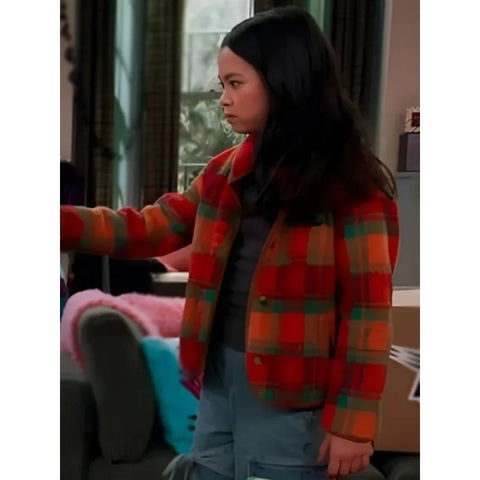 Jiwon Lee Vampirina Teenage Vampire 2025 Plaid Teddy Jacket