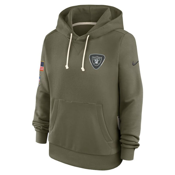 Las Vegas Raiders Olive 2025 Salute to Service Sideline Hoodie