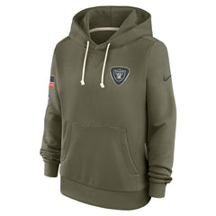 Las Vegas Raiders Olive 2025 Salute to Service Sideline Hoodie