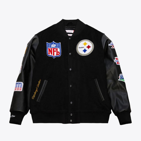 Pittsburgh Steelers Mitchell & Ness Black Varsity Jacket