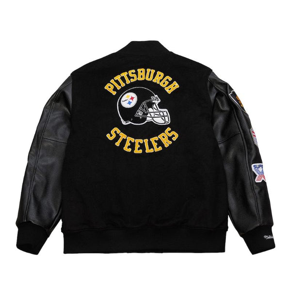 Pittsburgh Steelers Mitchell & Ness Black Varsity Jacket