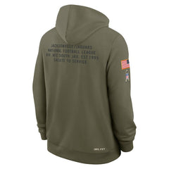 Jacksonville Jaguars Olive 2025 Salute to Service Sideline Hoodie