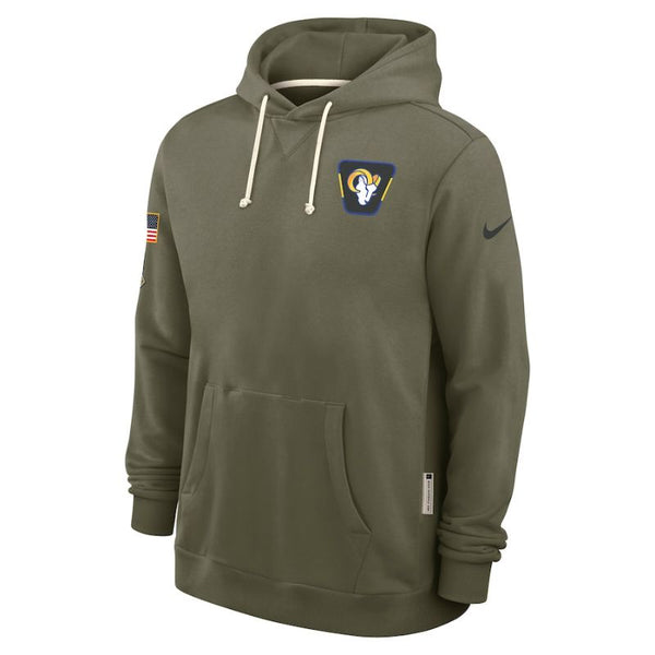 Los Angeles Rams Olive 2025 Salute to Service Sideline Hoodie