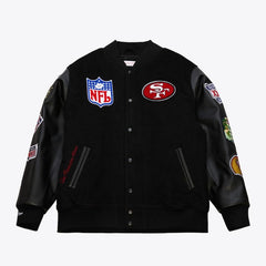 Mitchell & Ness Black San Francisco 49ers Vintage Varsity Jacket