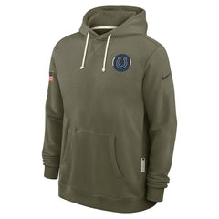 Indianapolis Colts Olive 2025 Salute to Service Sideline Hoodie