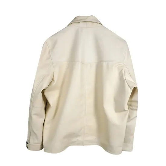 Yellowstone S05 John Dutton Cream Cotton Jacket Worn by Kevin Costner